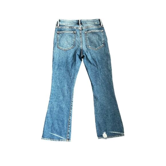 FRAME Le Crop Mini Boot Cut Jeans | Medium Wash Elmont | Size 26 - Picture 9 of 10